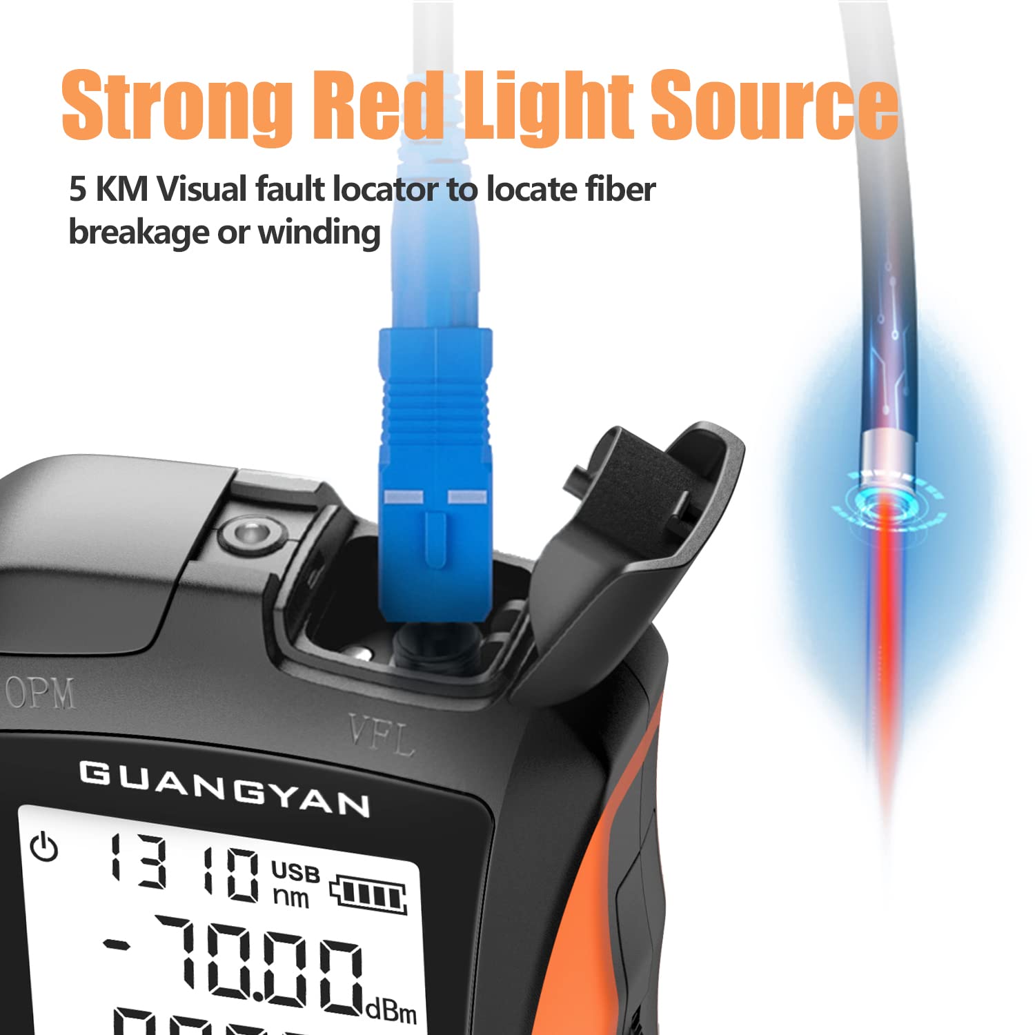 Optical Power Meter with Visual Fault Locator and Cable Tester Function O950