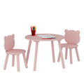 3 Pieces Kids Wood Table and Chair Set F9320