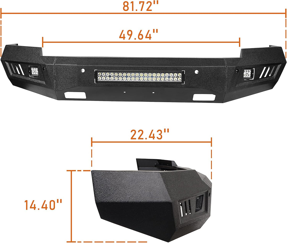 V8 GOD Silverado Full Width Front Bumper with LED Lights V19752