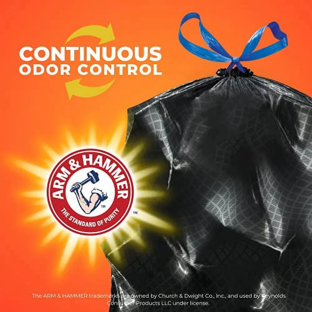 Blackout 13 Gallon Tall Kitchen Trash Bags, 80 Count E285