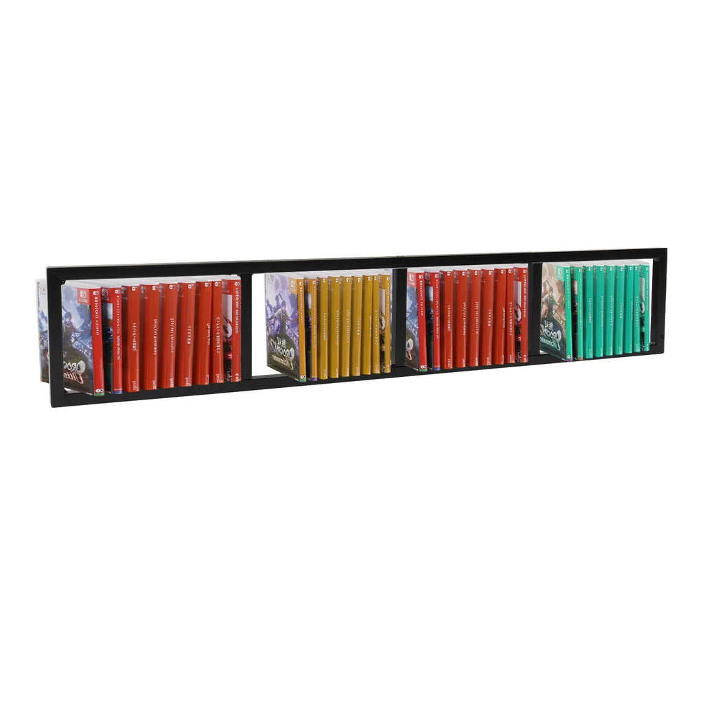 Black Iron Wall Mount CD DVD Media Rack Storage Shelf D2180