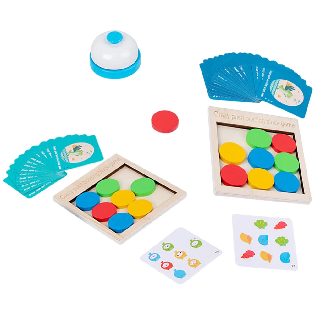 Wooden Push Block Building Game Toy L6434