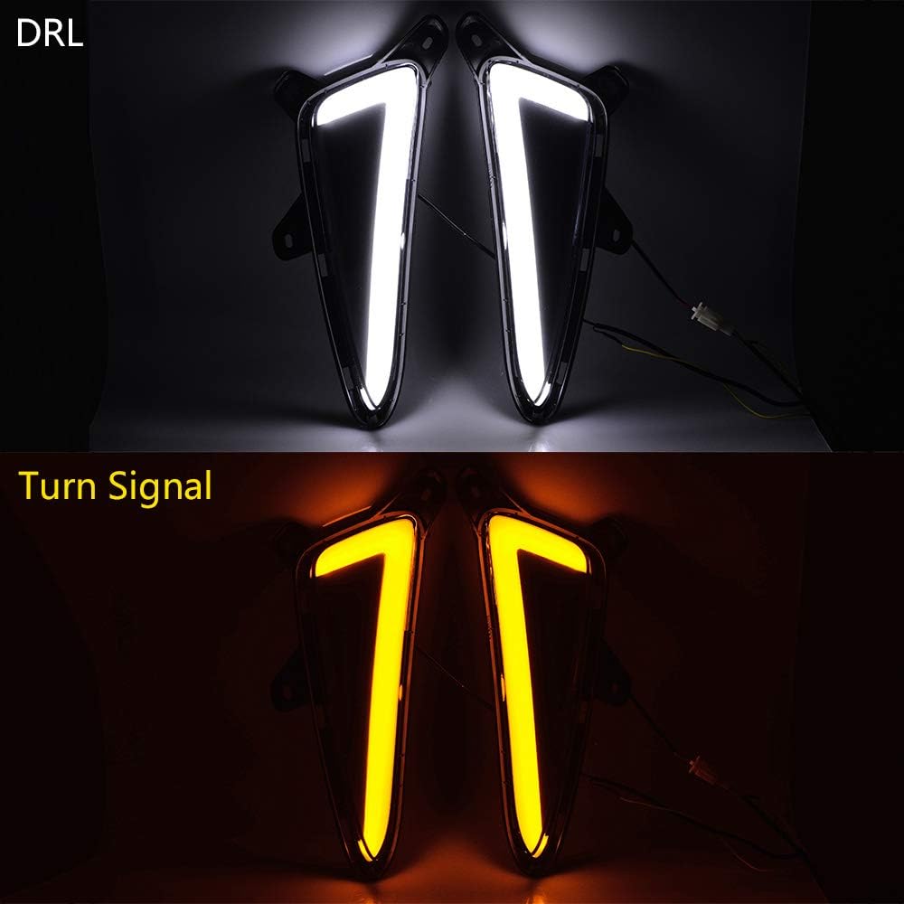 2X LED DRL Daytime Running Turn Signal Fog Light Bulb Style for Toyota C-HR XLE 16-19 Pack of 2 E919