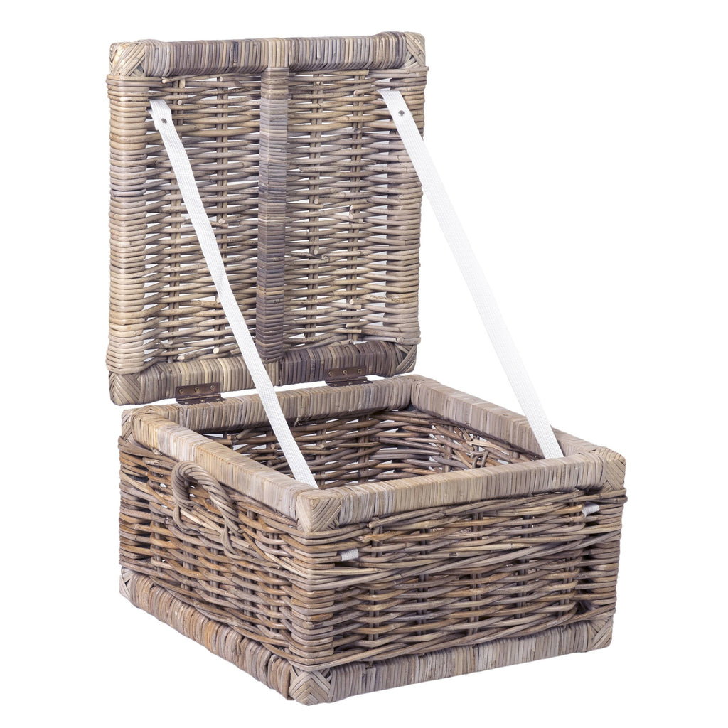 Brown Rattan Square Storage Trunk U5771