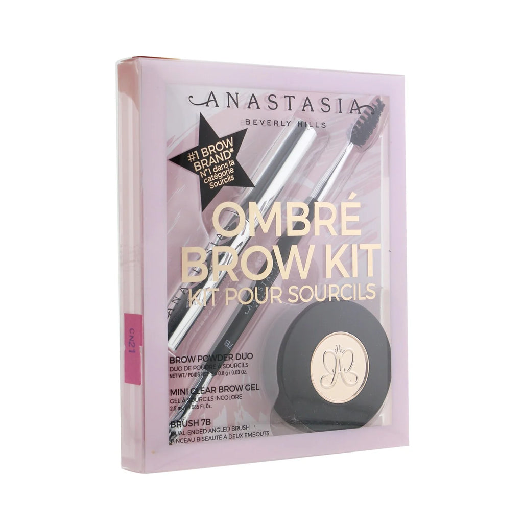 Medium Brown Brow Powder Duo with Mini Clear Brow Gel and Brush W236