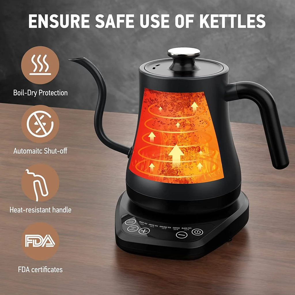 Electric Gooseneck Kettle, Stainless Steel, 1200W, 0.8L A817762