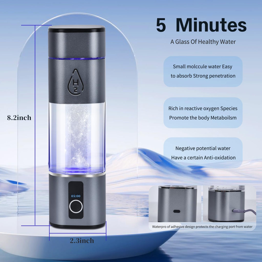 Hydrogen Water Bottle with LED Display A6379