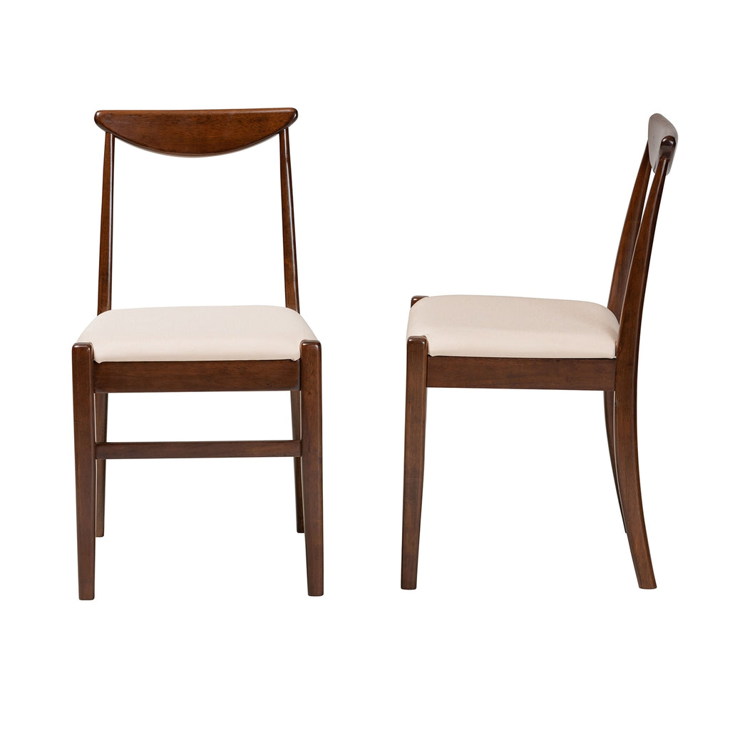 Dark Brown Wood 2-Piece Dining Chair Set Z75193