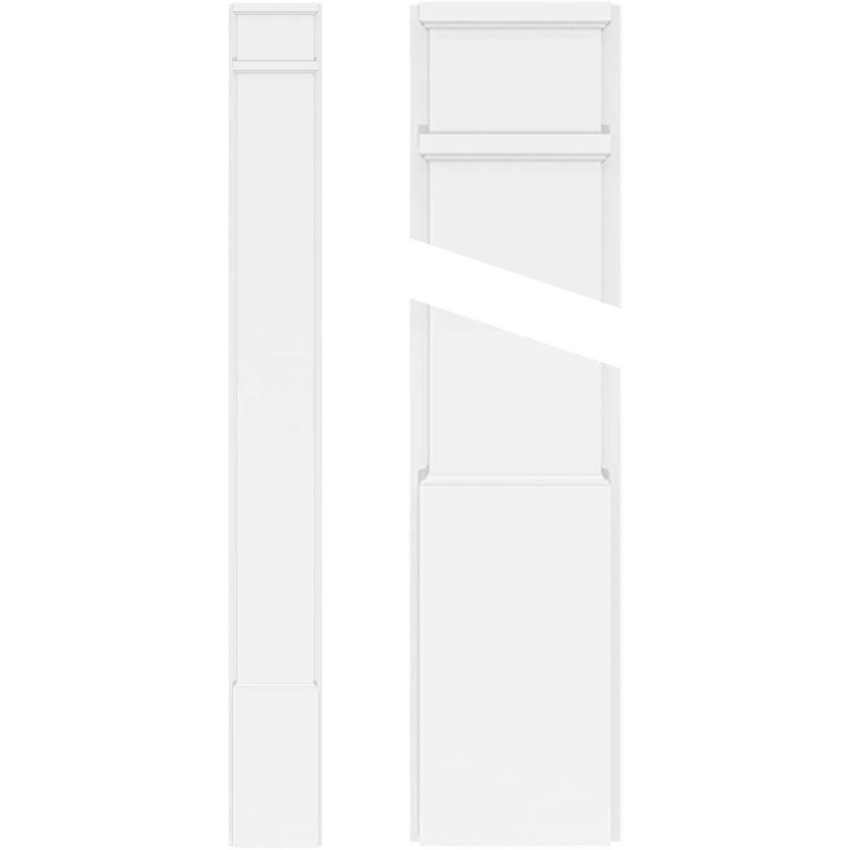 Smooth PVC Pilaster Pair W2321