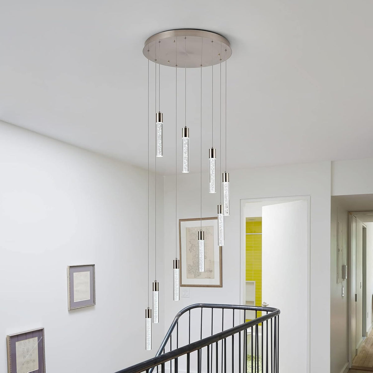 Crystal Chandelier Light Fixture, 9 Lights Y535