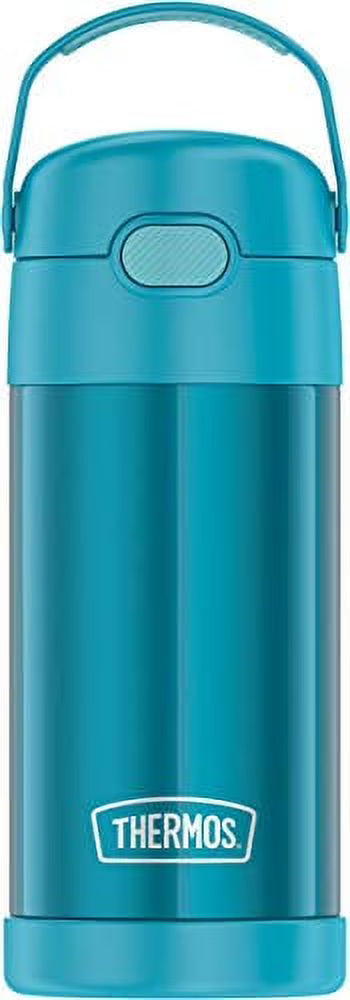 Teal 12 Ounce Stainless Steel Vacuum Insulated Kids Straw Bottle L867