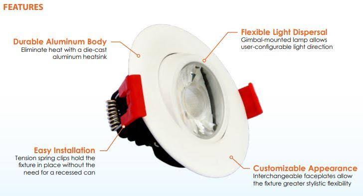 Black 5 Pack Recessed Downlight H238861