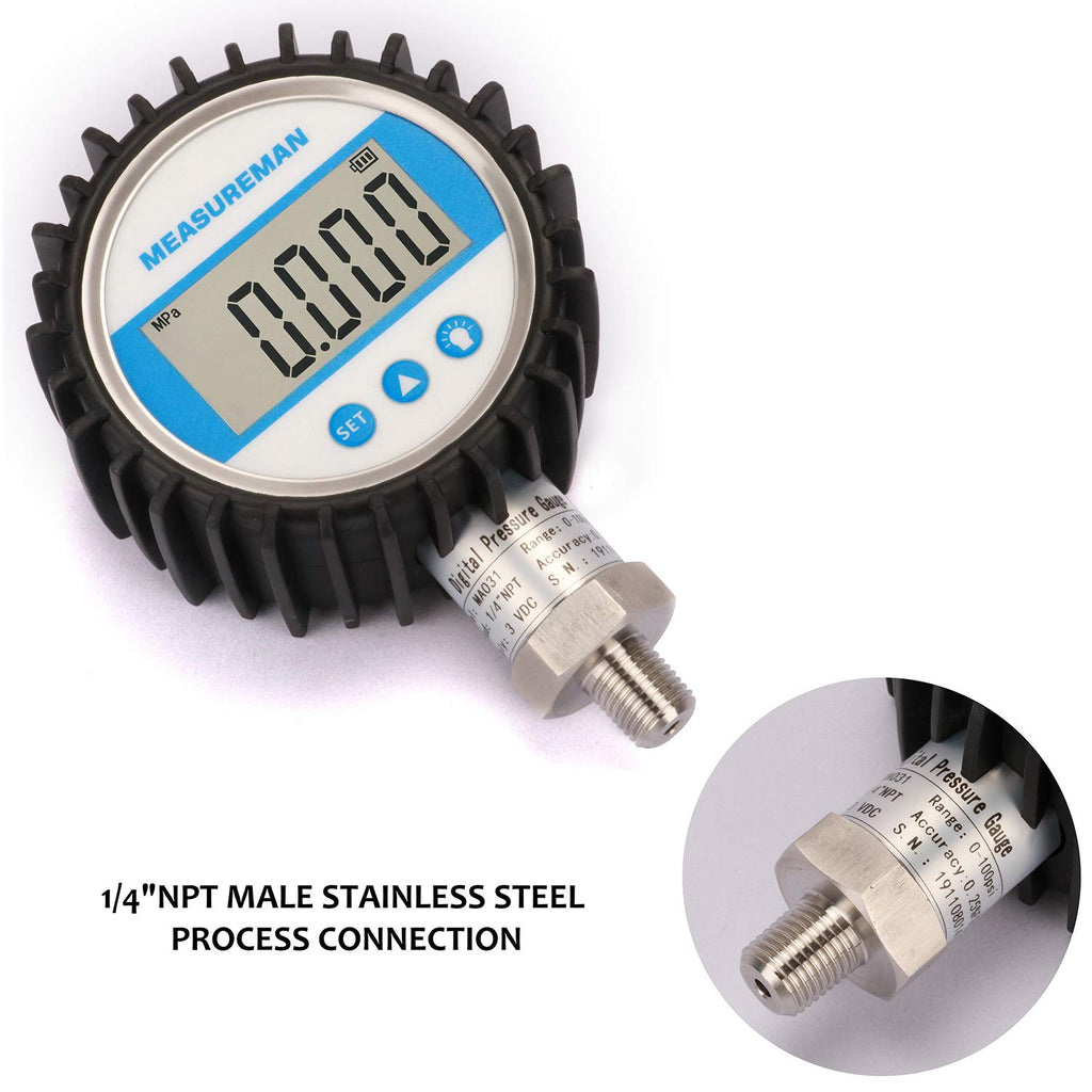 Digital Pressure Gauge 0-100psi Pack of 2 V51234