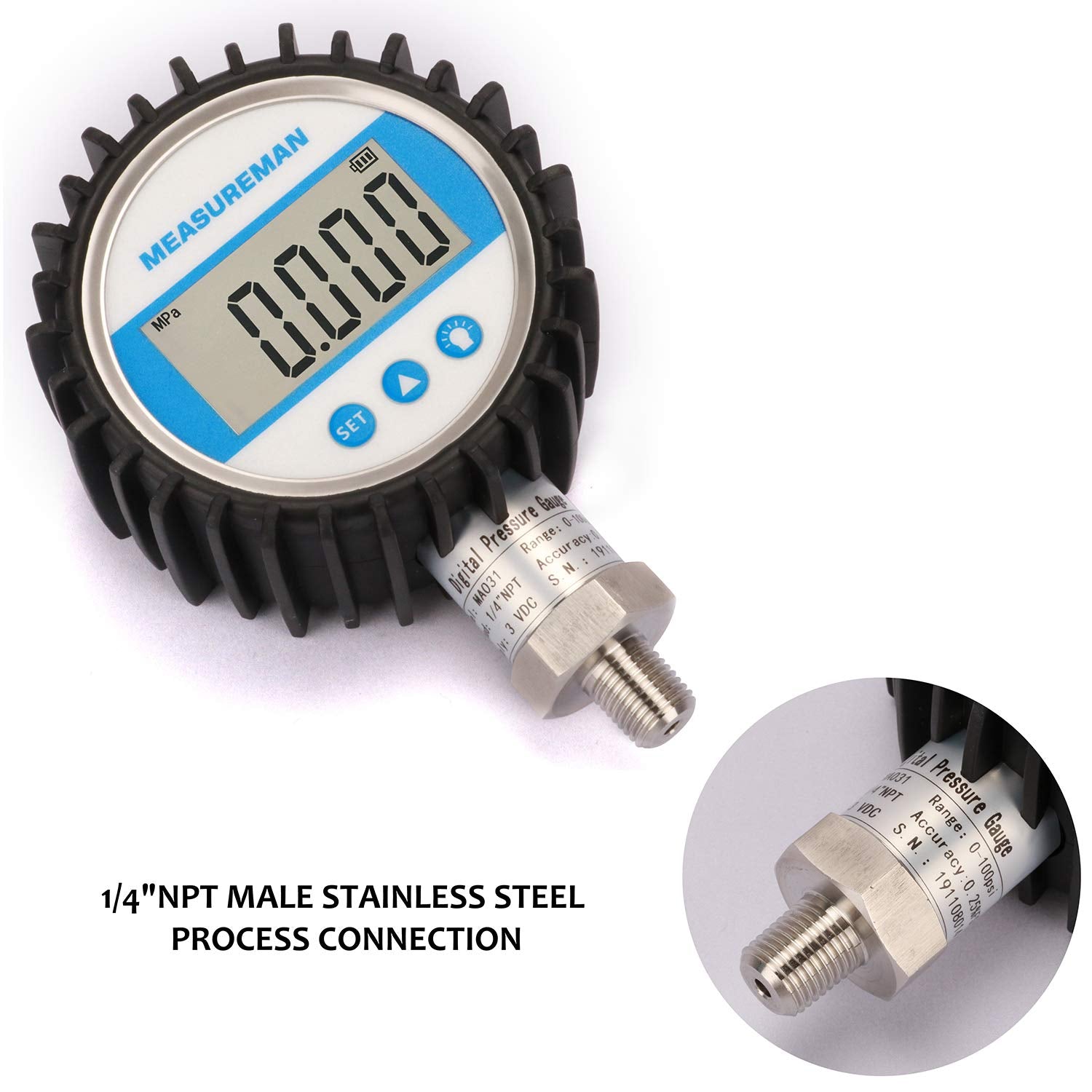 Digital Pressure Gauge 0-100psi Pack of 2 V51234