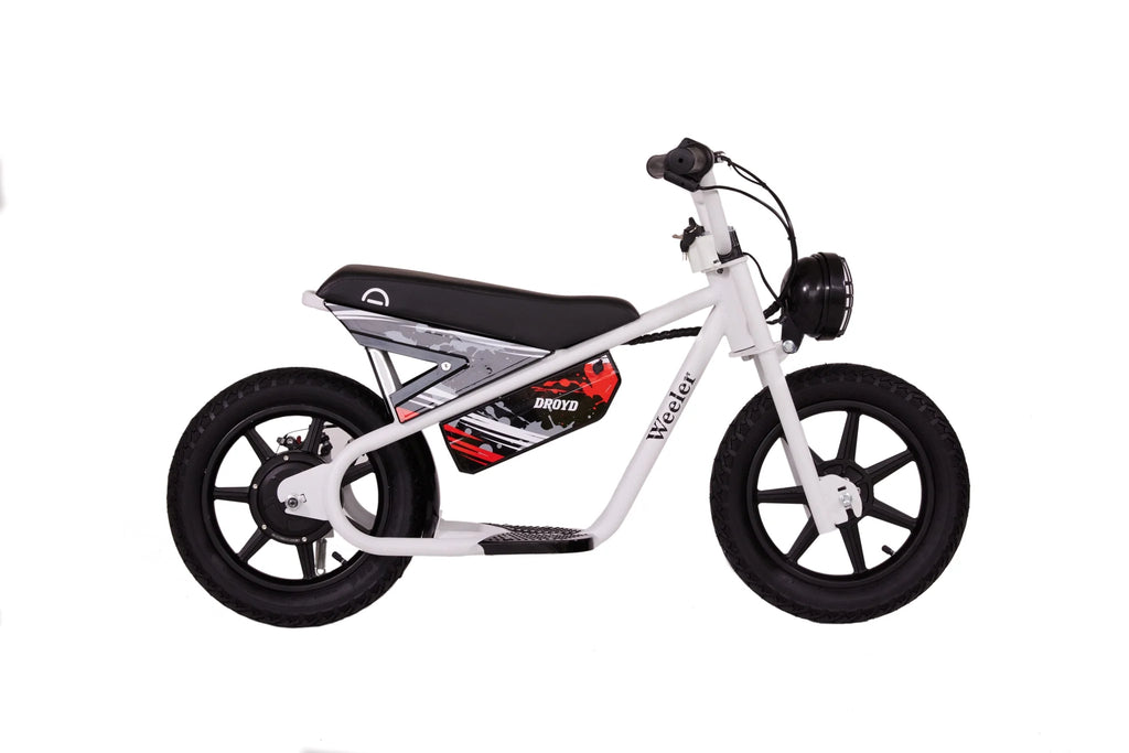 Electric Mini Bike for Kids, 200W, 6.2-10MPH, up to 8 Miles, White C498463