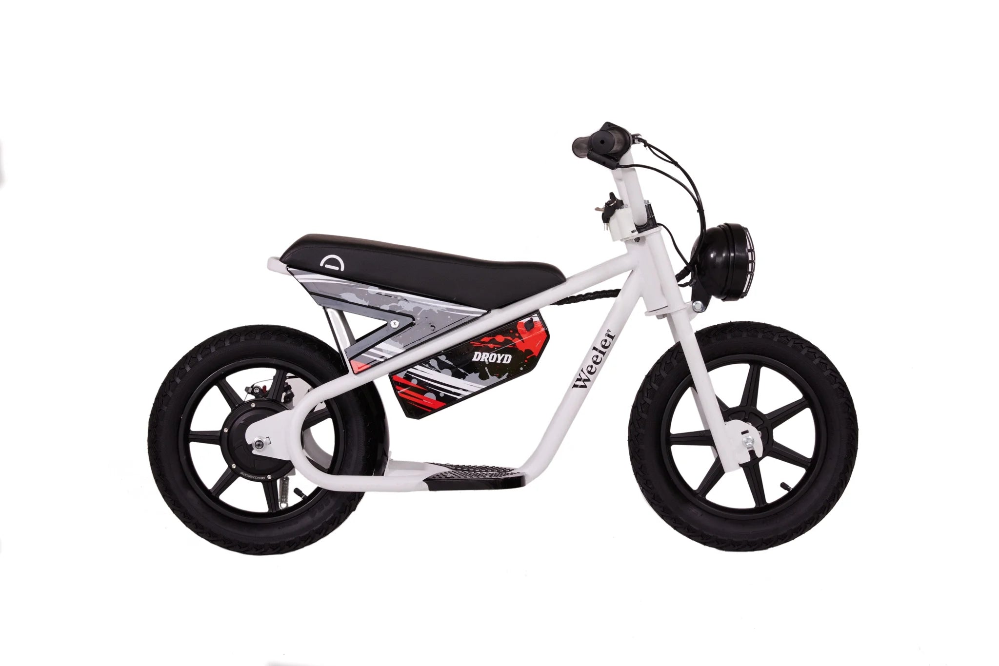 Electric Mini Bike for Kids, 200W, 6.2-10MPH, up to 8 Miles, White C498463