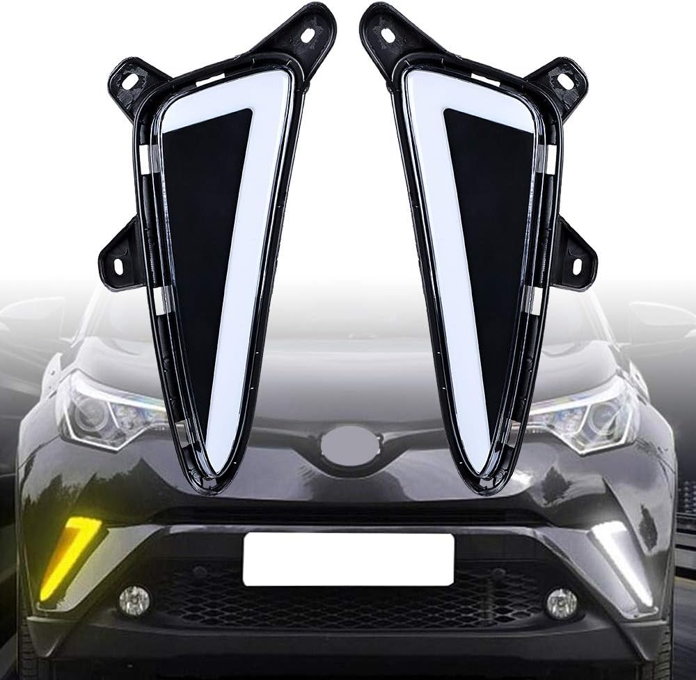 2X LED DRL Daytime Running Turn Signal Fog Light Bulb Style for Toyota C-HR XLE 16-19 Pack of 2 E919