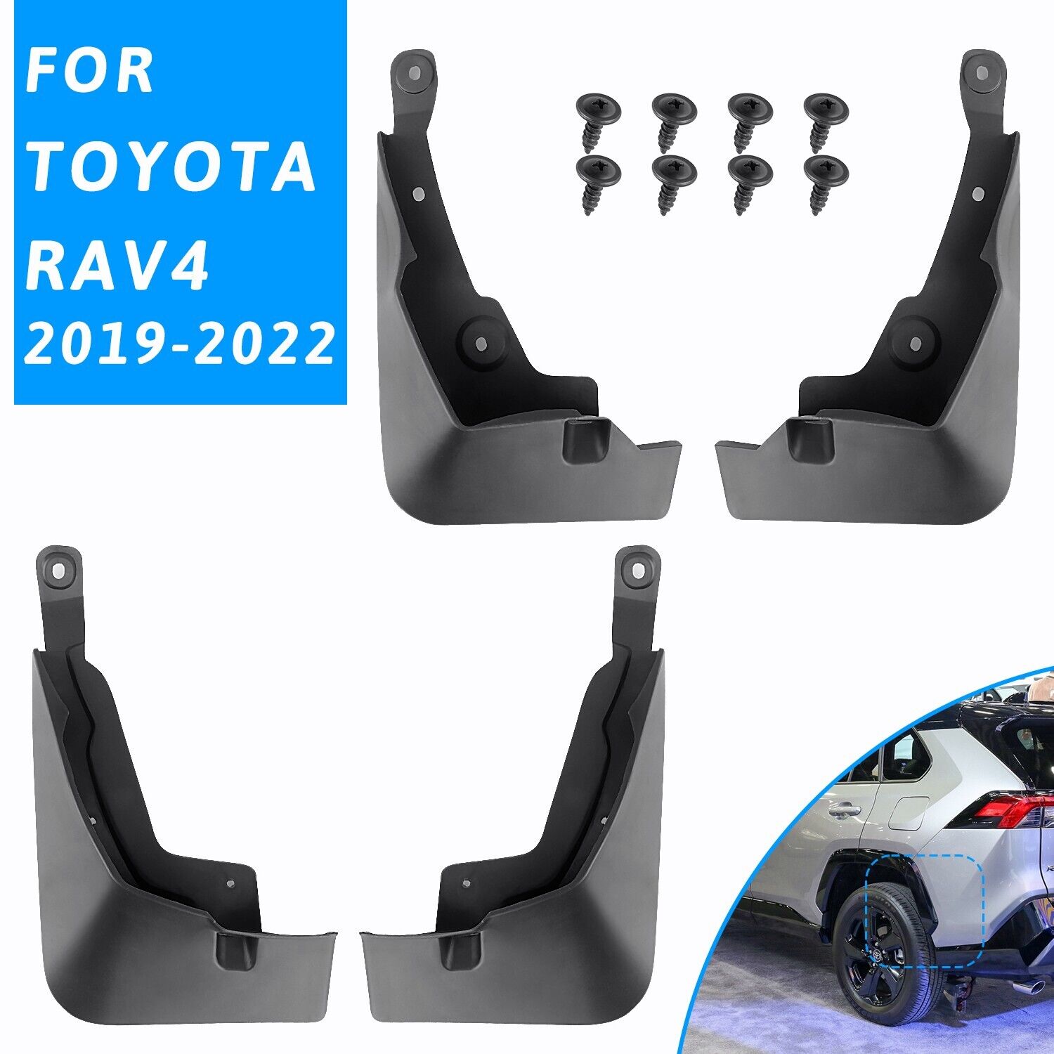 4PCS Mud Flaps Splash Guards Front & Rear Fender M146665