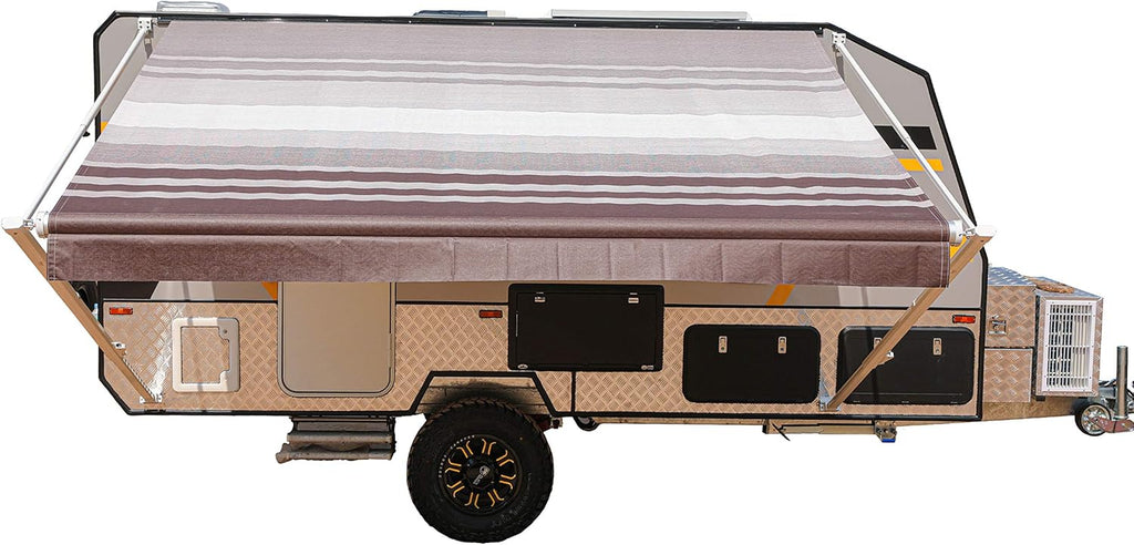 Manual 20x8 Retractable RV Trailer Awning Black Fade F99958