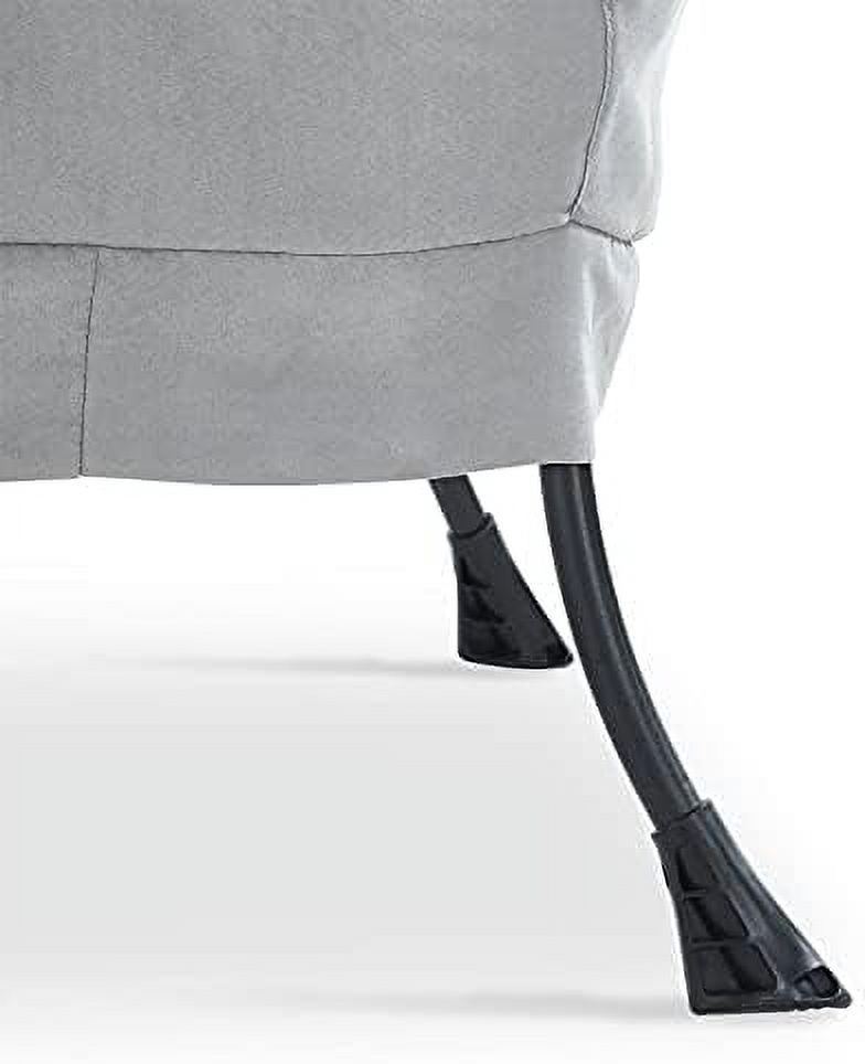 Beige Lazy Chair Single Sofa with Bench Armchair Footstool Side Pockets P7323