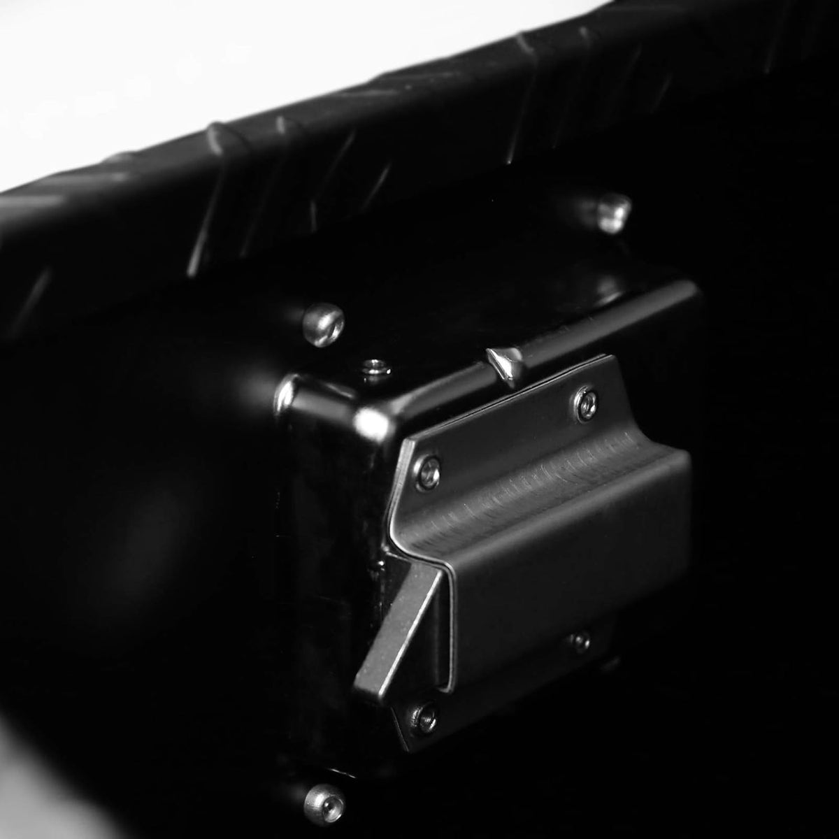 Black Aluminum Underbody Tongue Tool Box Trailer Storage with Lock H97892