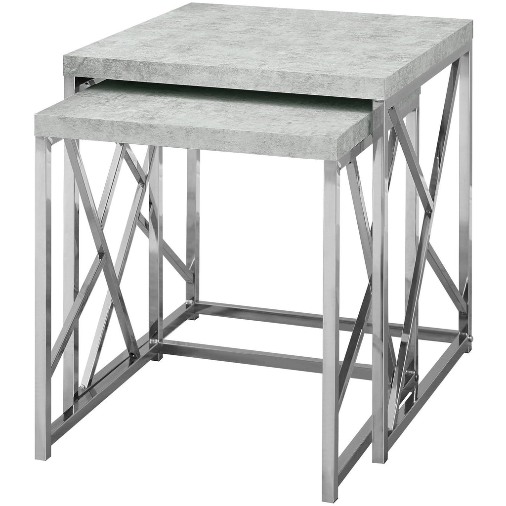 Gray Cement Finish Nesting Table Set B334