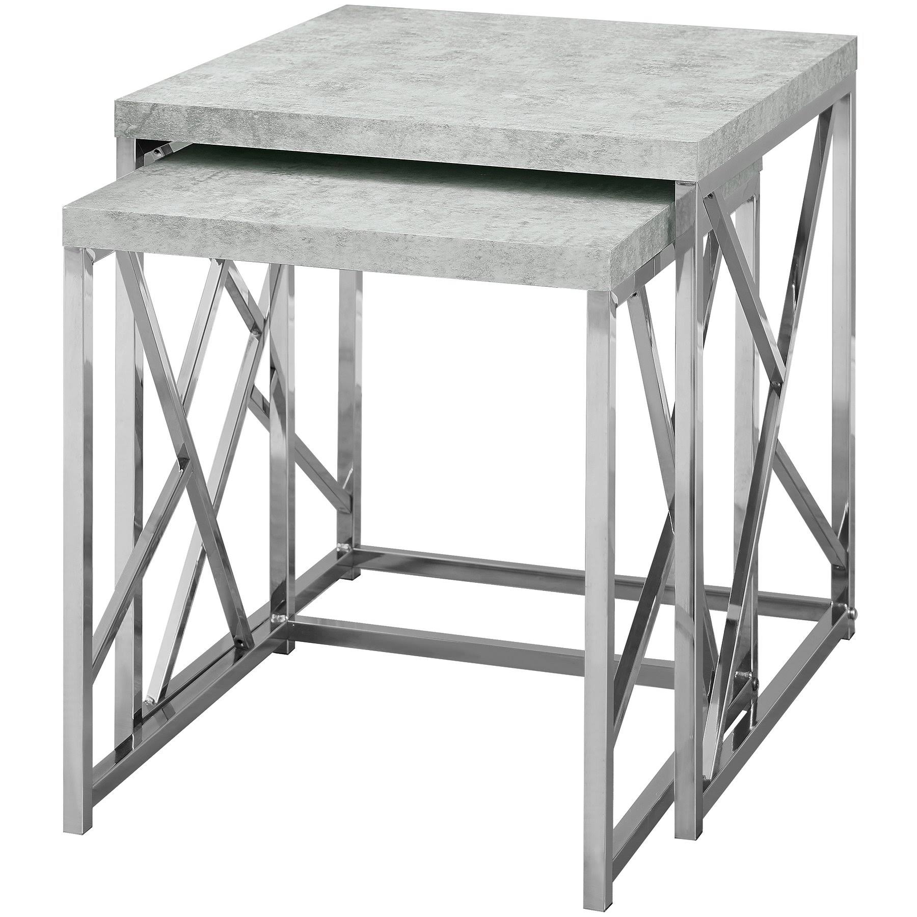 Gray Cement Finish Nesting Table Set B334
