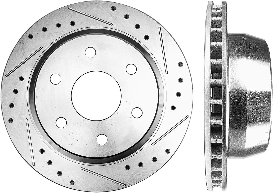 330mm Drilled & Slotted 6 Lug Rotors X59104