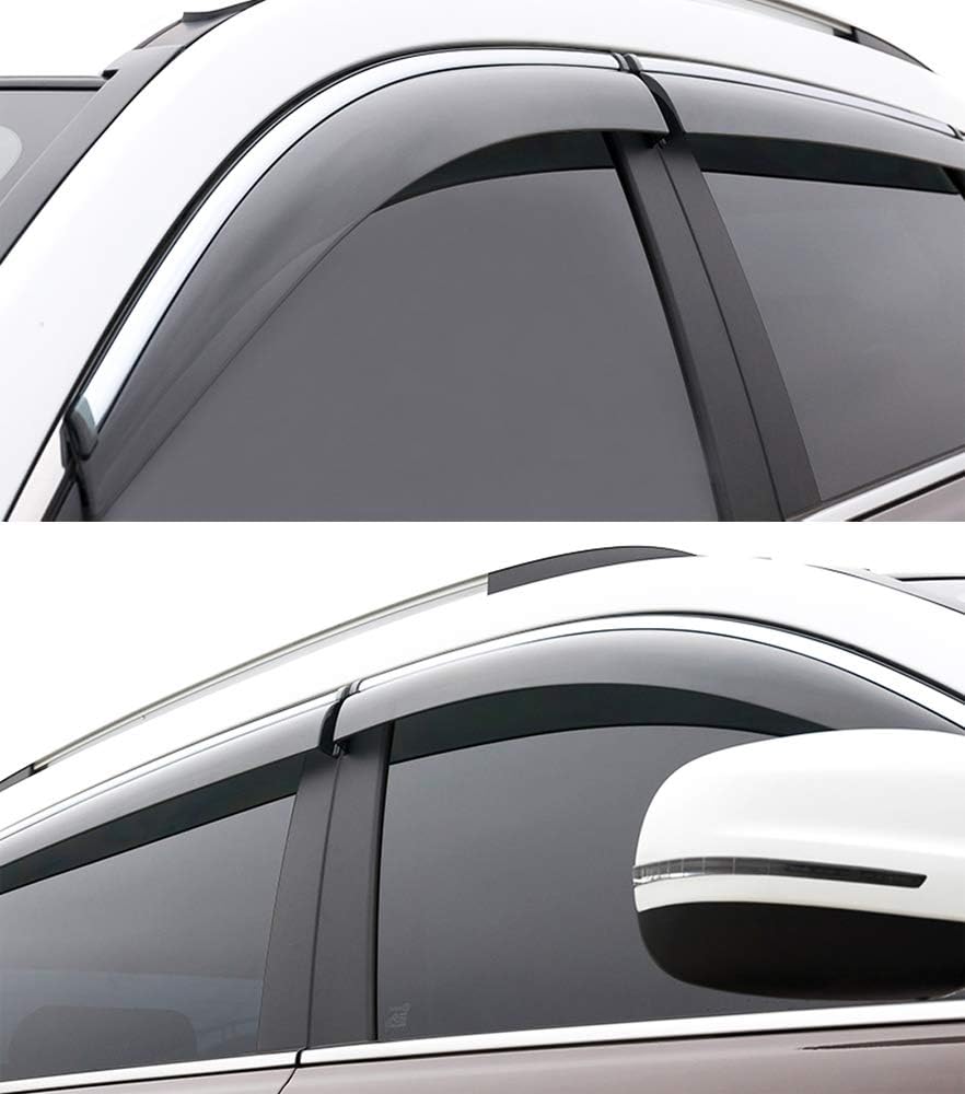 Car Window Visor Vent Shade Deflector Sun/Rain Guards Pack of 2 J322158