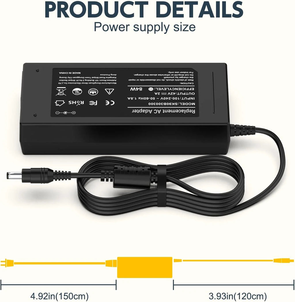 42V AC Adapter Charger for Electric Bike and 36V Scooter Lithium Battery I354