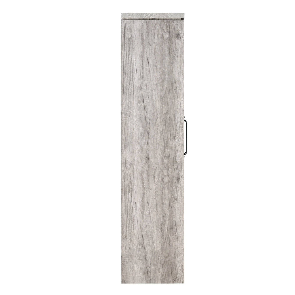 Gray Wooden Curio Cabinet with Two Glass Doors C55881