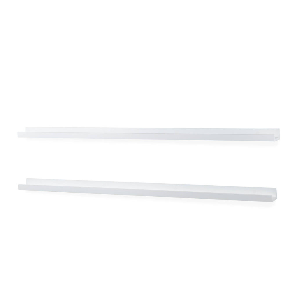 White 60 inch Wall Mount Floating Shelves Set of 2 L2459