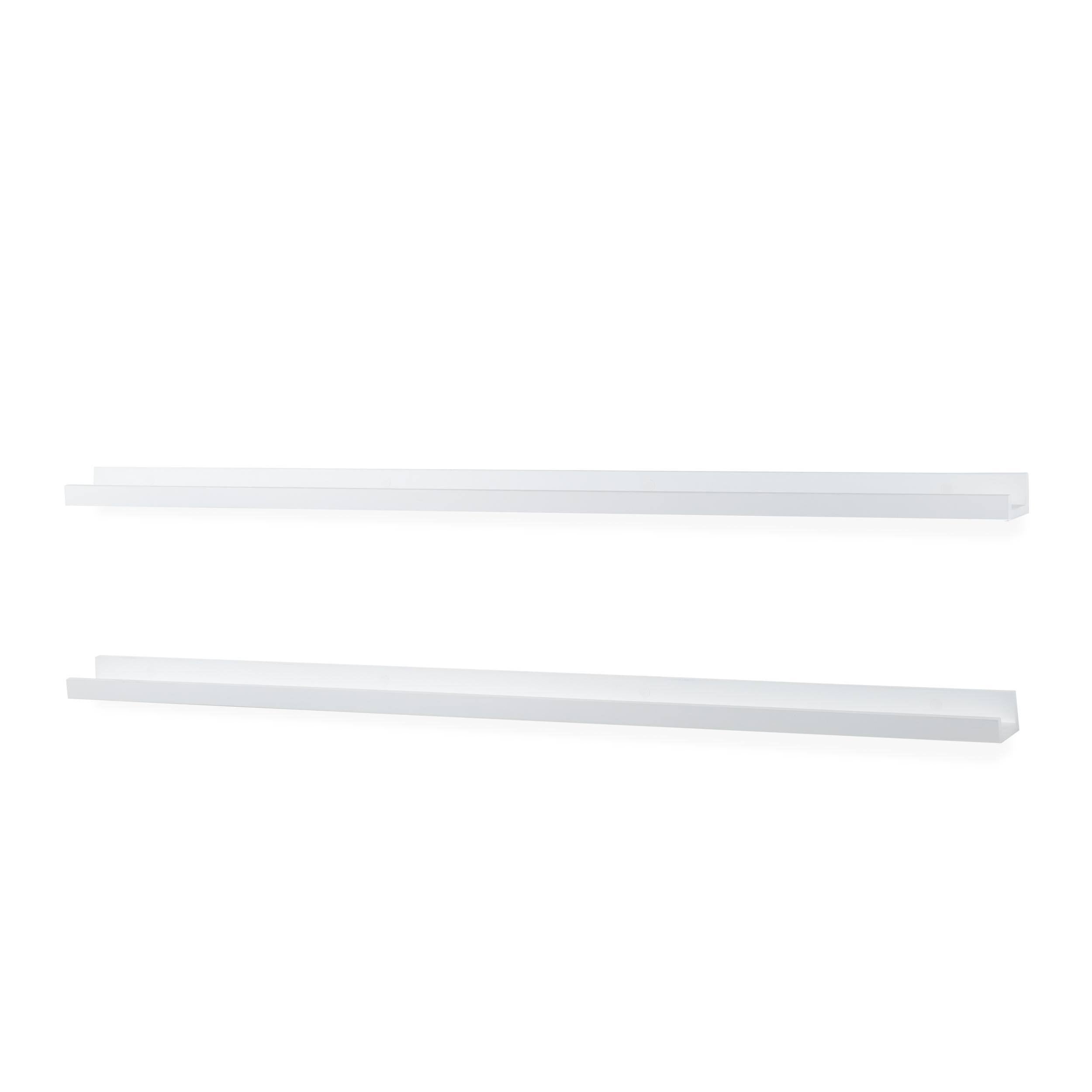 White 60 inch Wall Mount Floating Shelves Set of 2 L2459