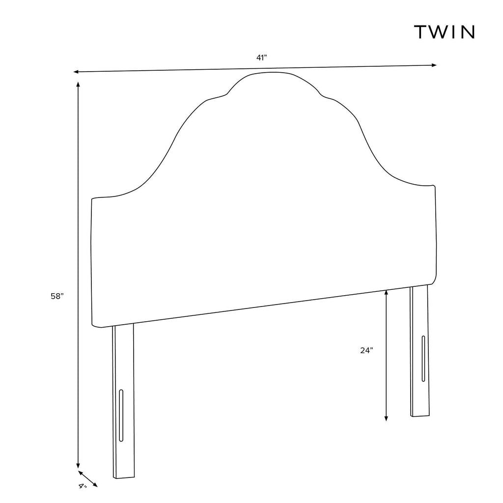 Arched Headboard Teal Velvet R784
