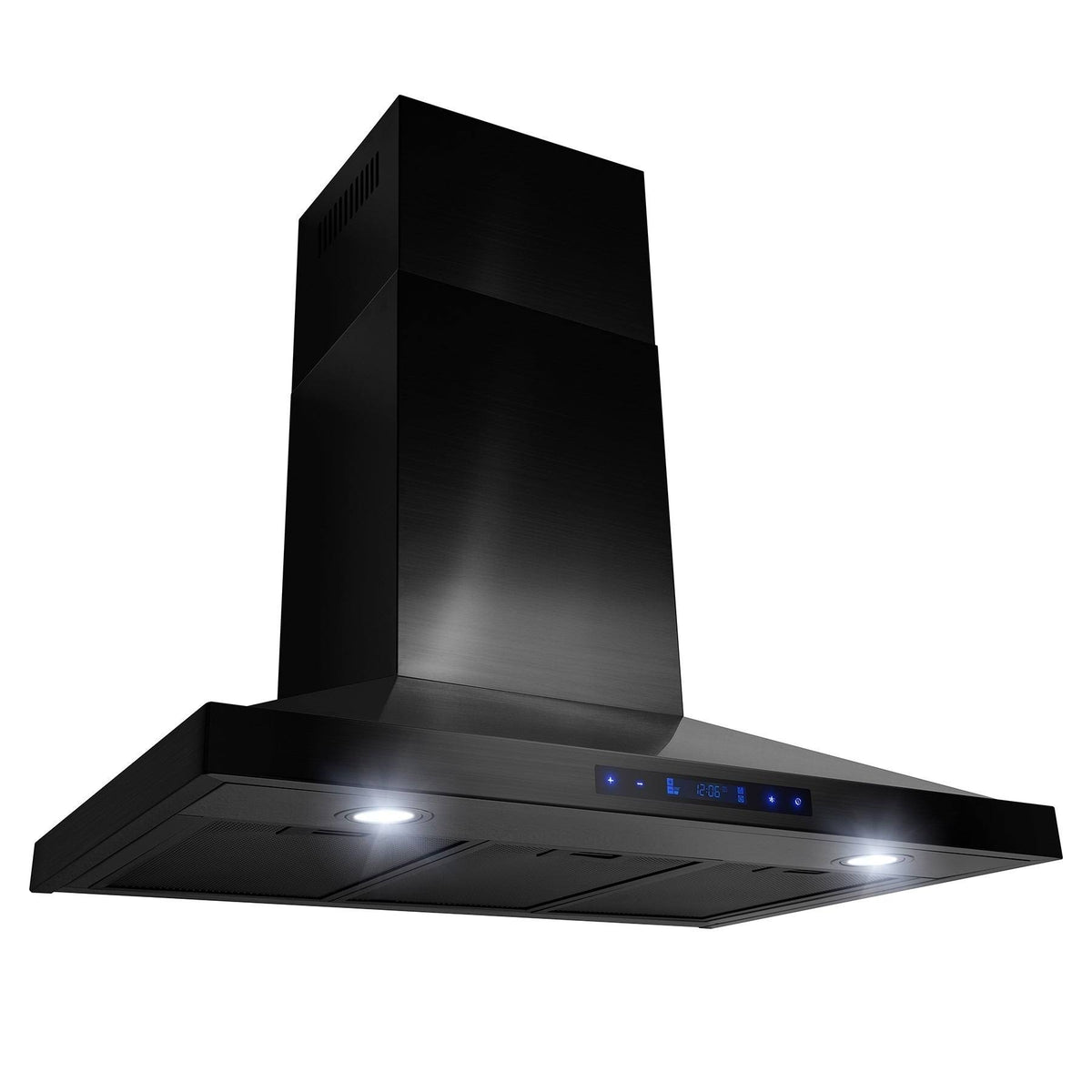 Black Stainless Steel Wall Mount Kitchen Range Hood with Touch Panel X84081