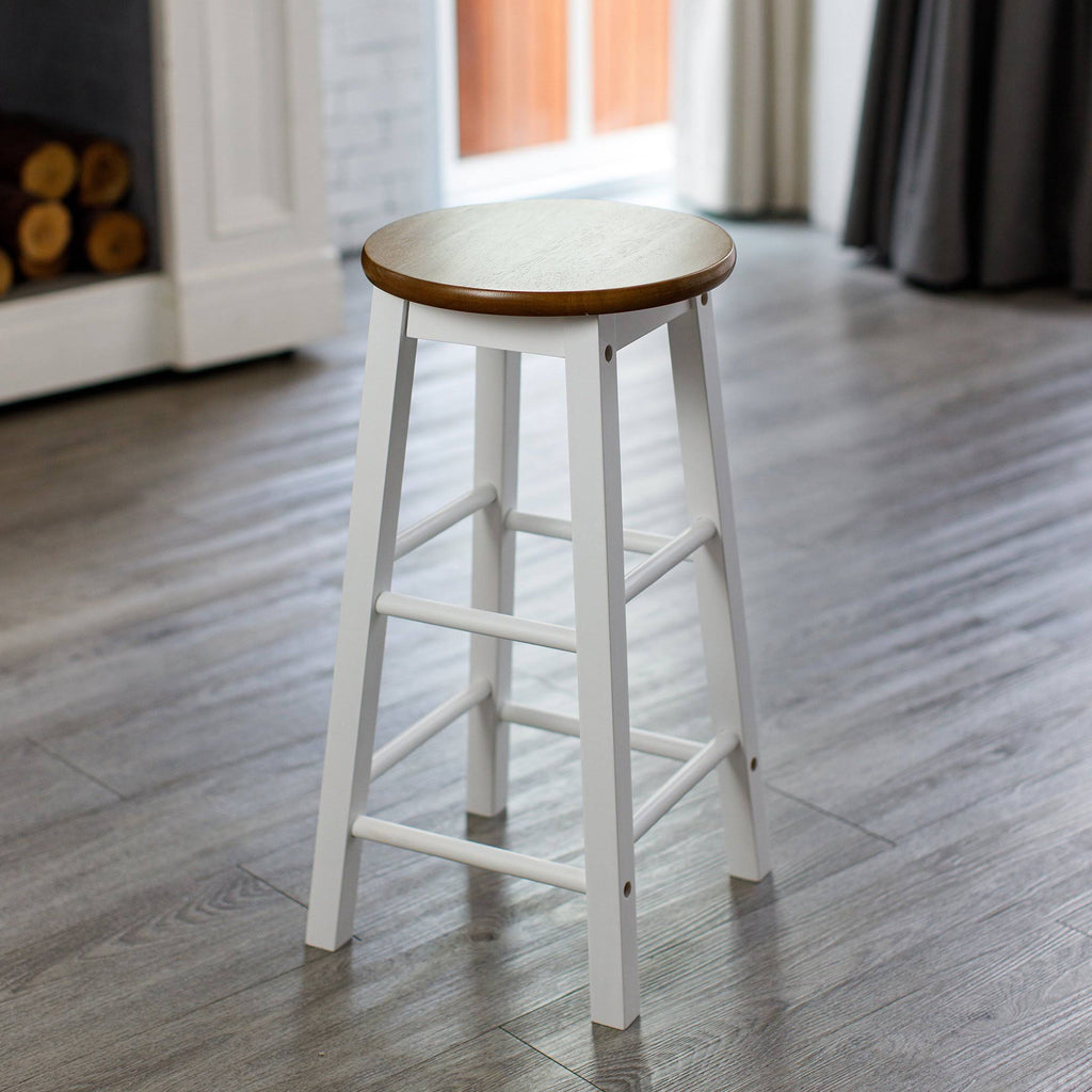 Black Round Acacia Counter Stool X420