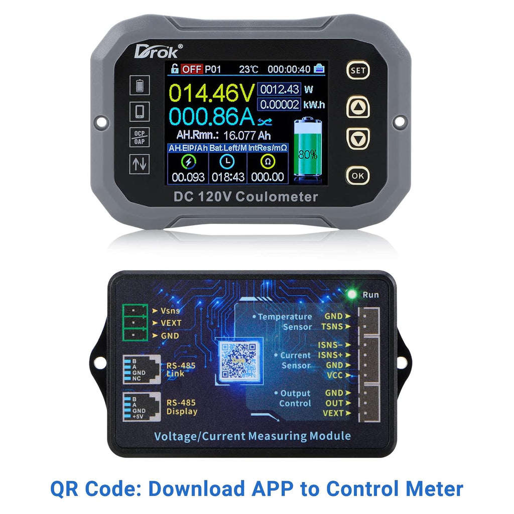 DC Voltmeter Coulometer Battery Monitor W558