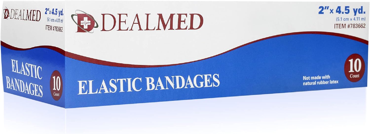 Compression Bandages with Clip Closure, Case of 50 Rolls, 6" x 4.5 Yd. Each X6269