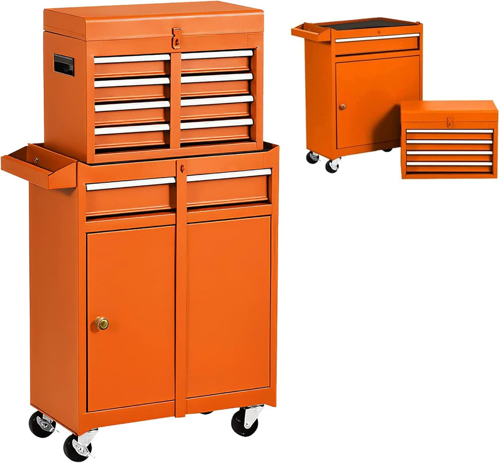 5-Drawer Rolling Tool Chest with 4 Wheels and 2 Lock Top Chest C283931
