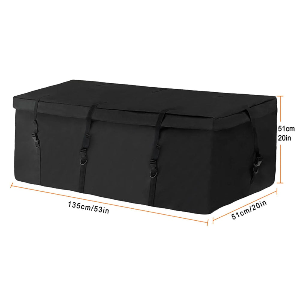 Waterproof Black Cargo Traveling Bag with Reinforced Straps and Zipper F405