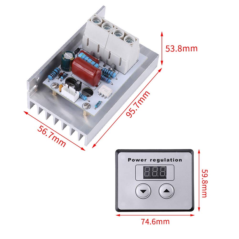 10000W SCR Digital Voltage Regulator AC 220V 80A Pack of 2 E18749