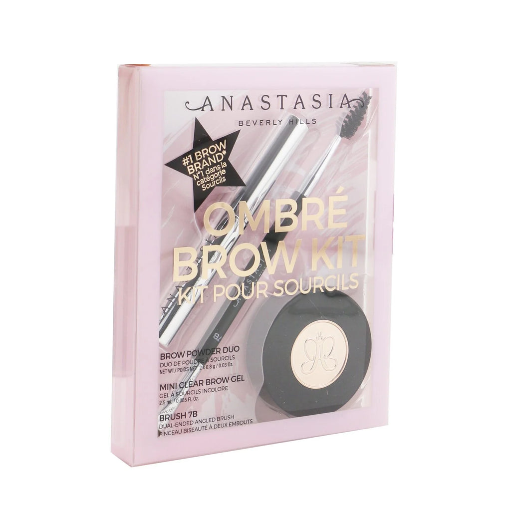 Medium Brown Brow Powder Duo with Mini Clear Brow Gel and Brush W236