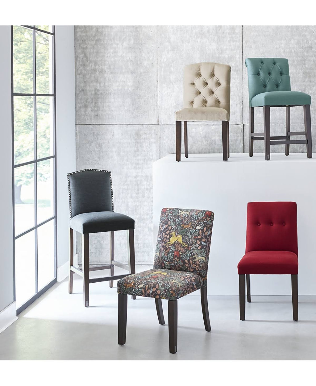 Linen Antique Red Dining Chair X8313