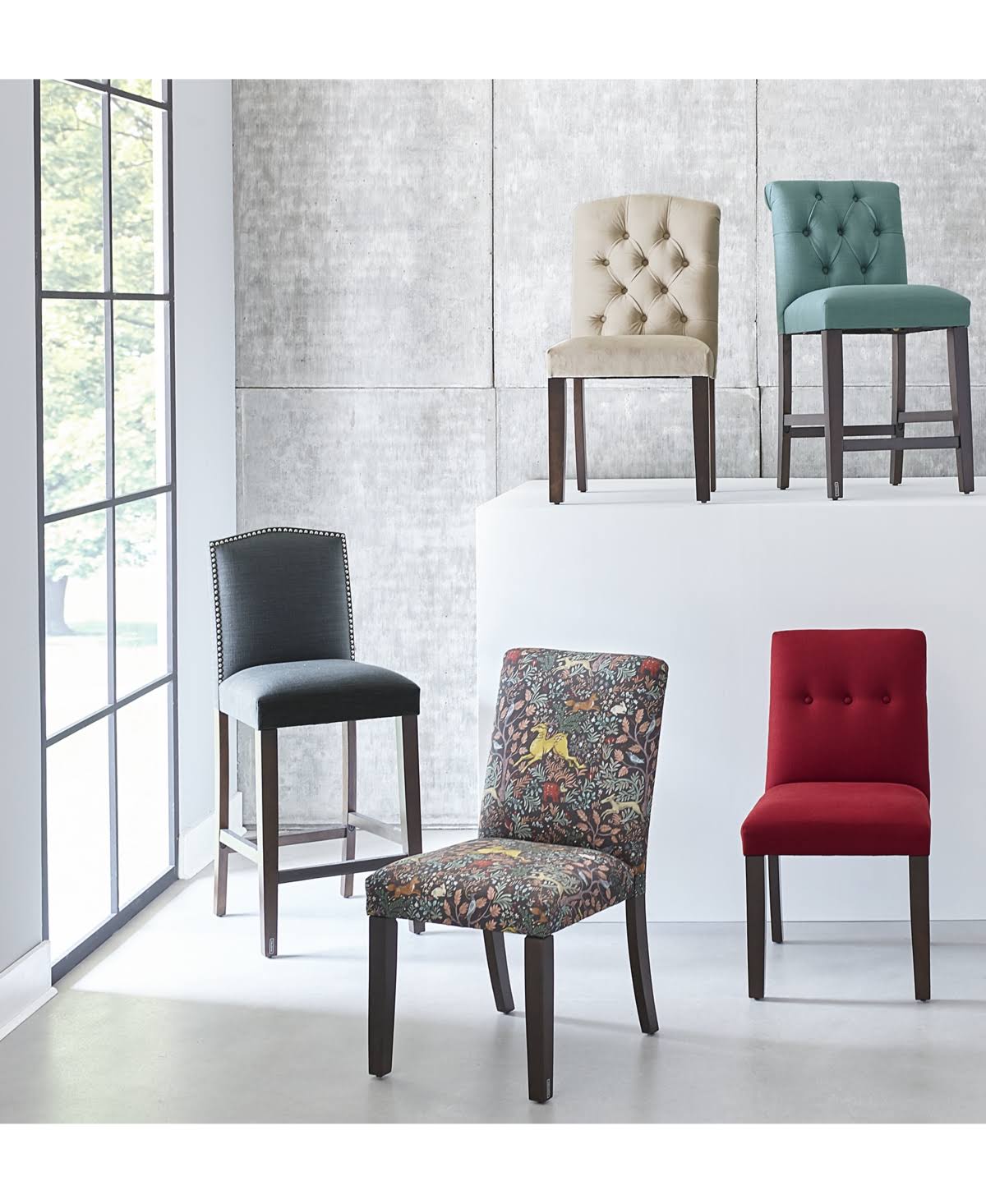 Linen Antique Red Dining Chair X8313