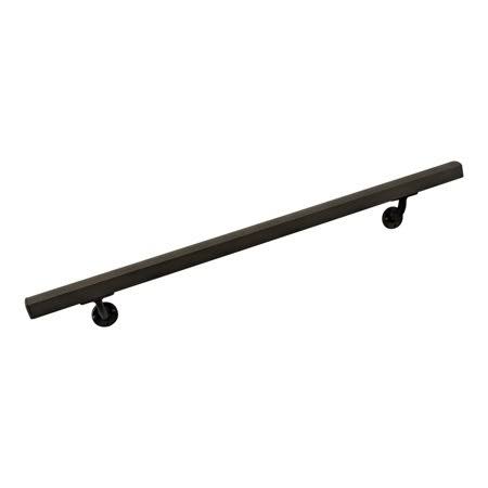 Aluminum Wall Handrail with Mounts, 10 ft, Bronze Sand Z592619