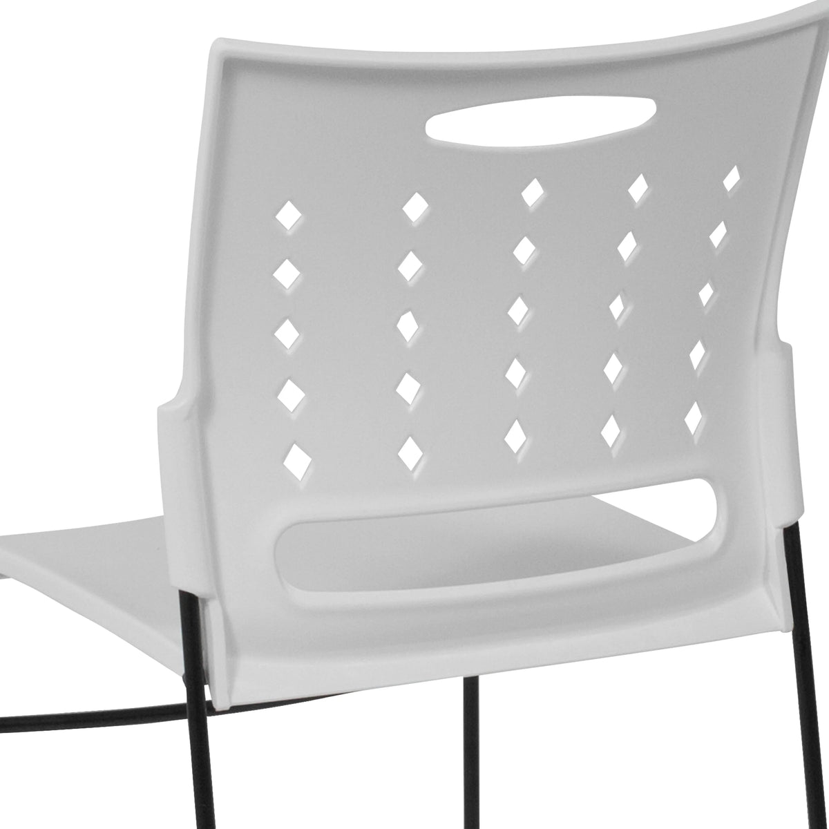 White Sled Base Stack Chair with Air-Vent Back X58306