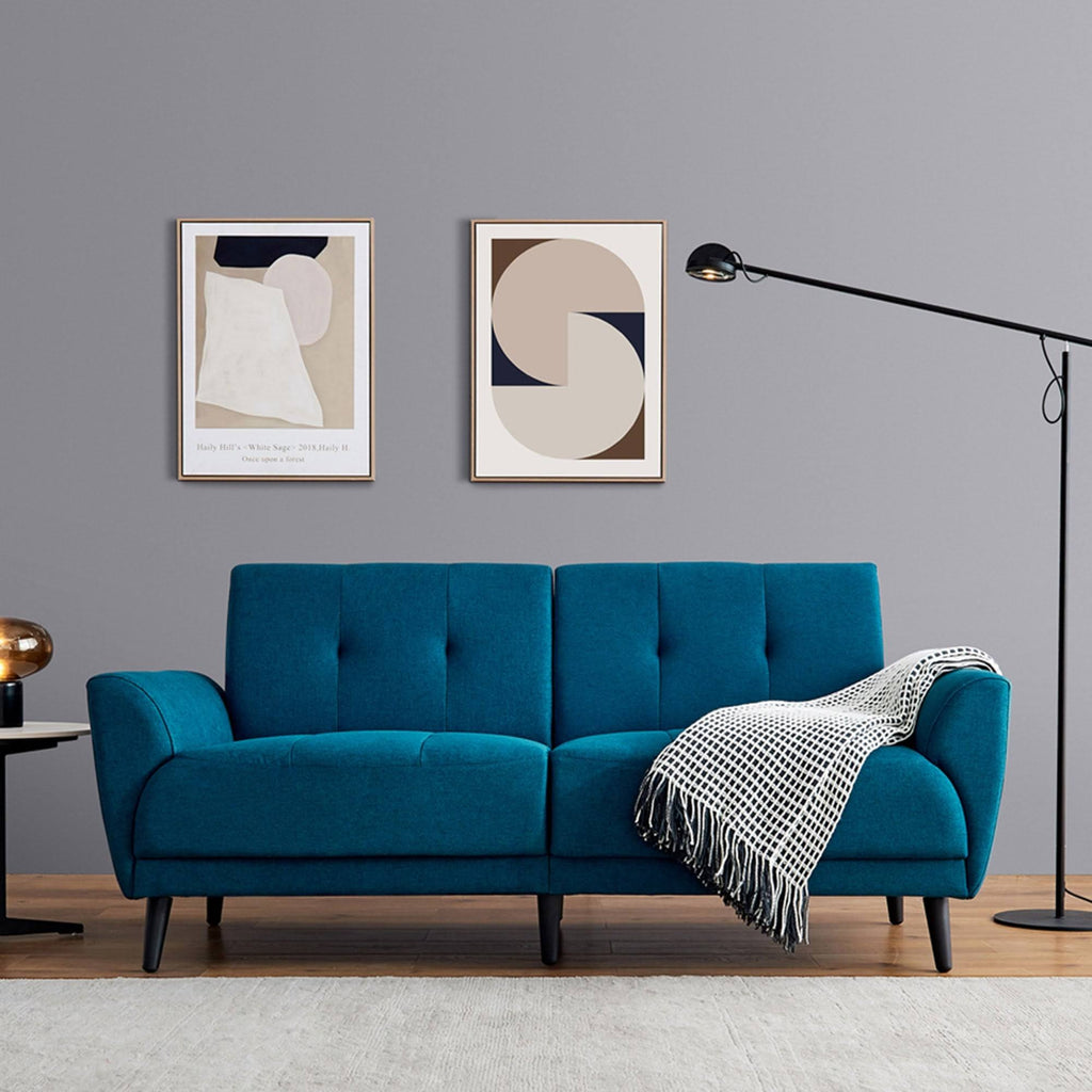 Red Polyester Fabric Sofa I494