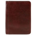 Brown Leather Document Case with Ring Binder D989