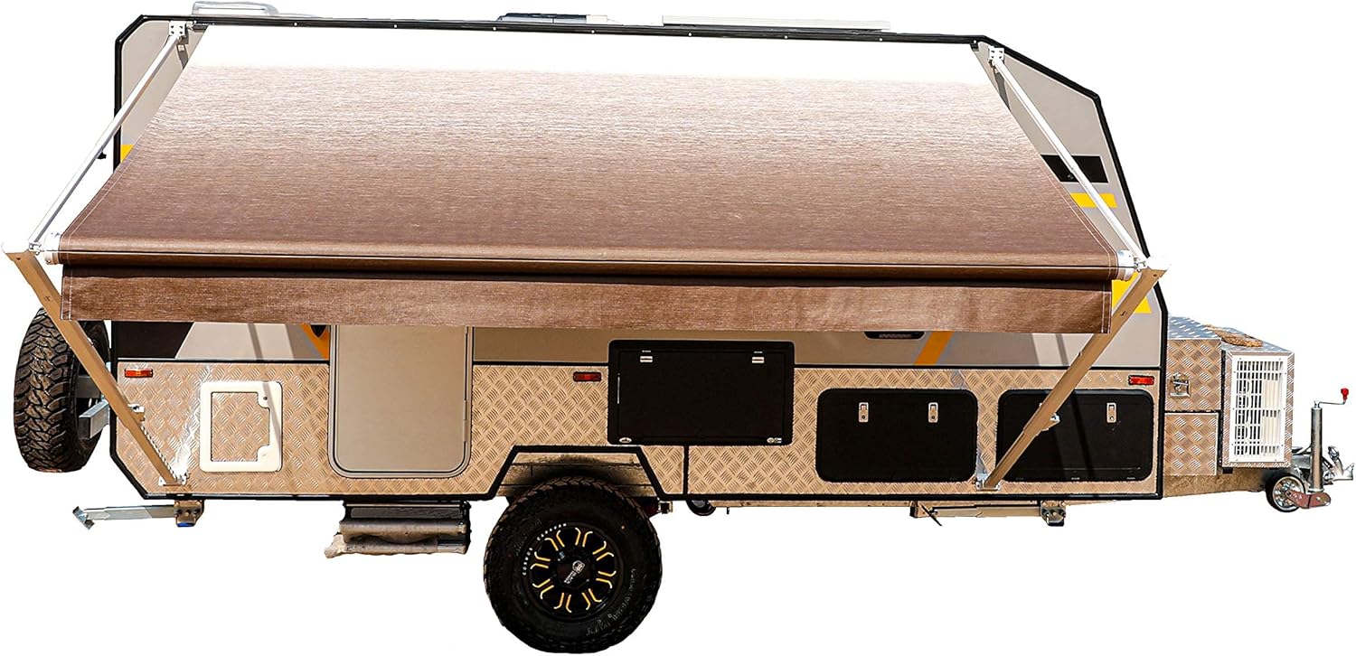Manual 20x8 Retractable RV Trailer Awning Black Fade F99958