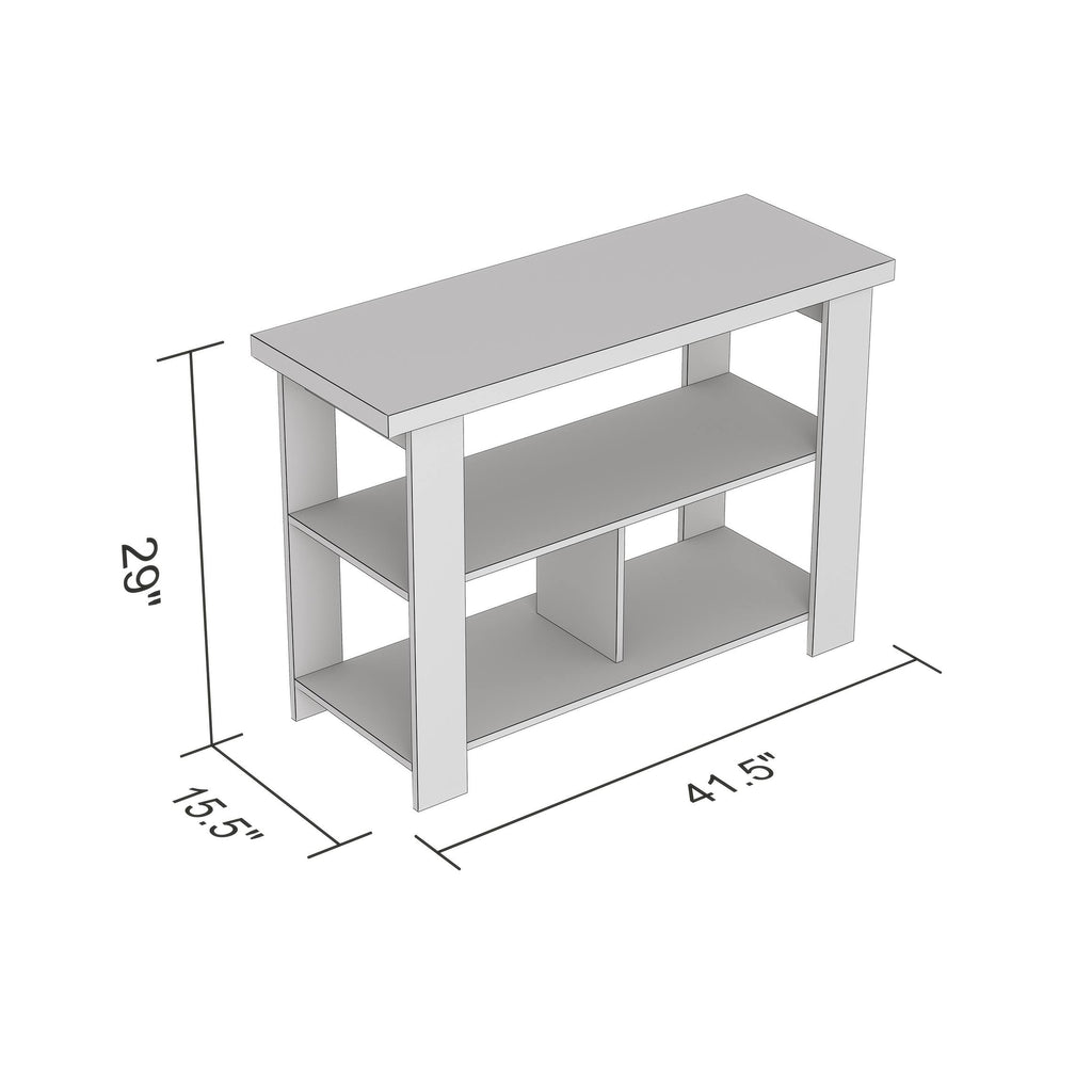 Dark Taupe 3 Shelves Console Table W520407